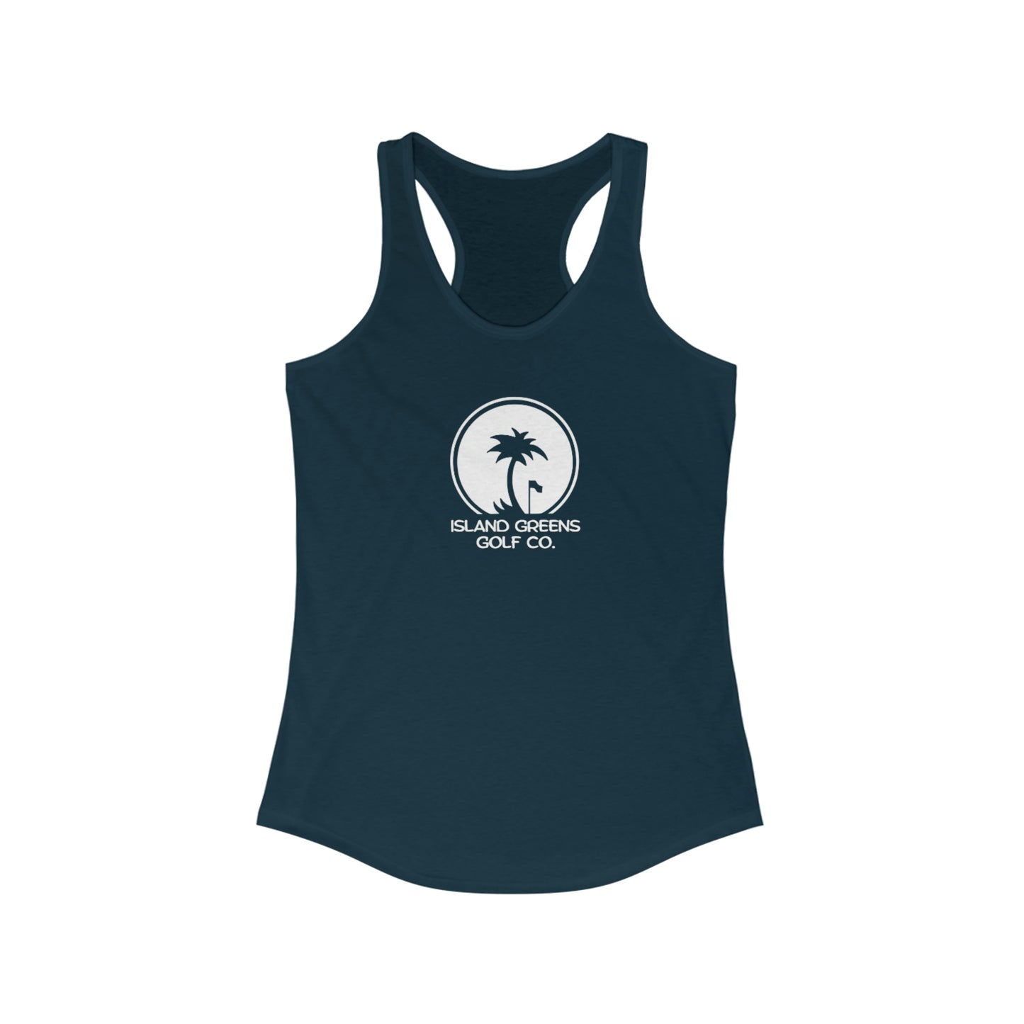 Island Greens Golf Co. Women's Slim-fit Tank | White Logo