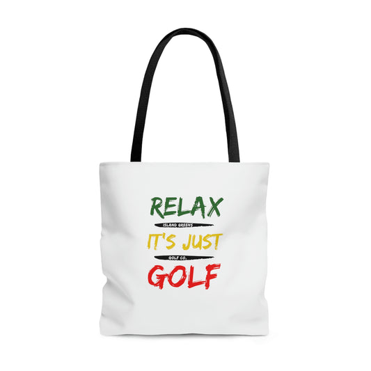 Relax It's Just Golf Shopping Tote Bag Add-On | Island Greens Golf Co. | Rasta