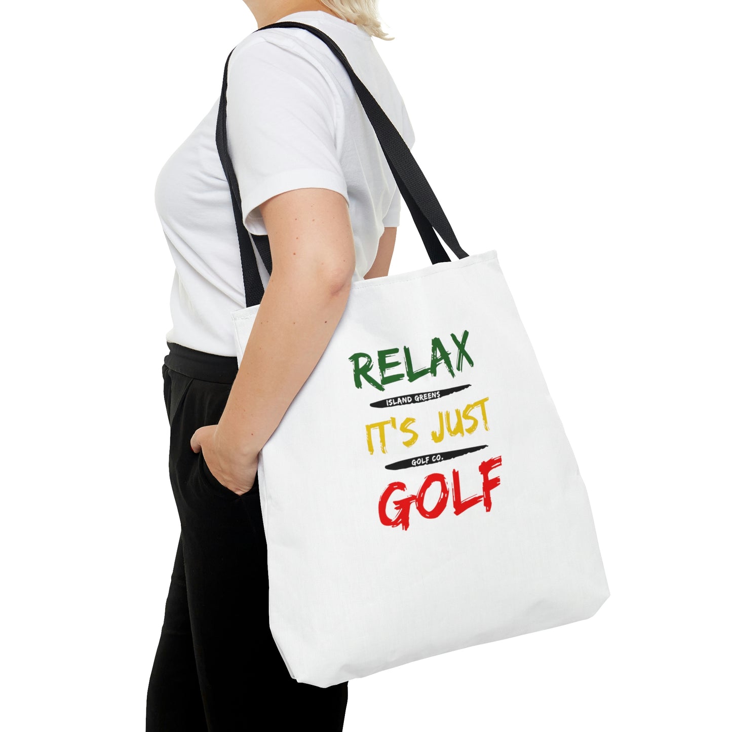 Relax It's Just Golf Shopping Tote Bag Add-On | Island Greens Golf Co. | Rasta