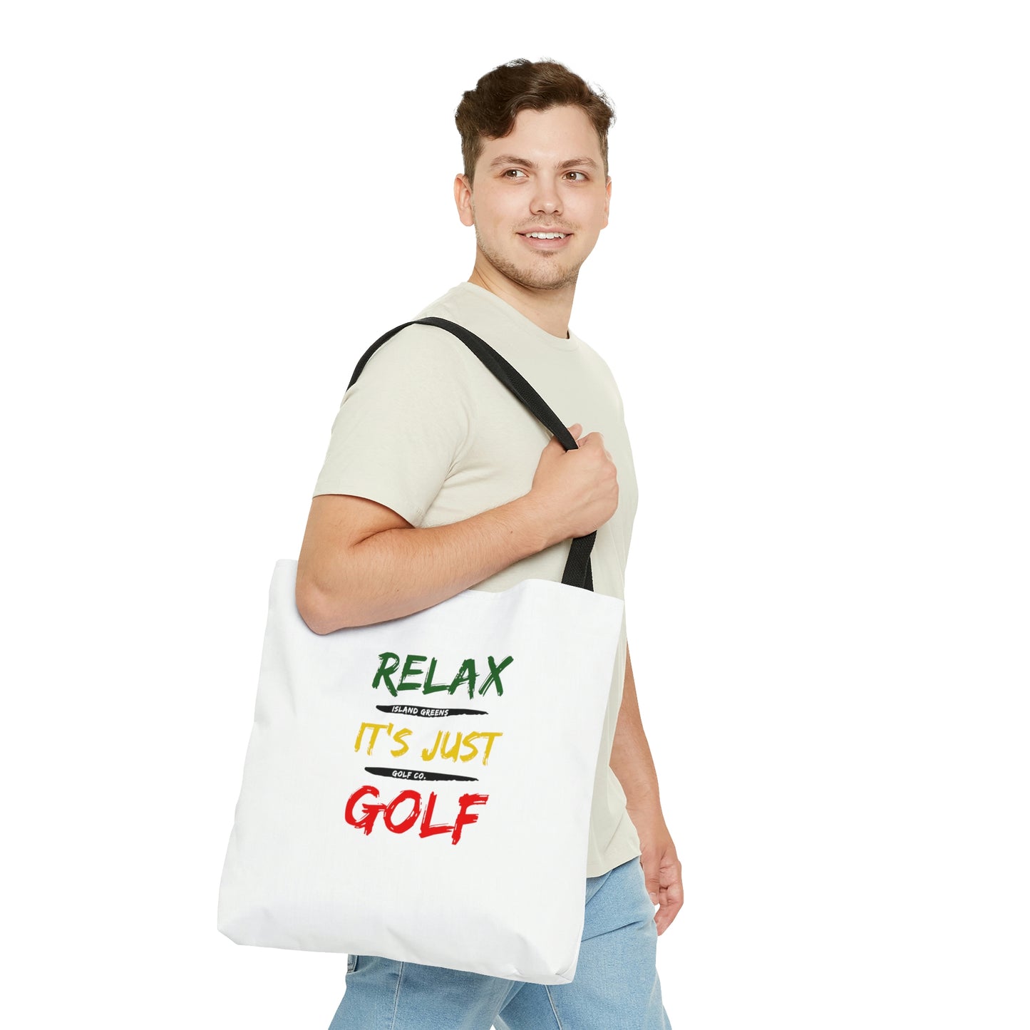 Relax It's Just Golf Shopping Tote Bag Add-On | Island Greens Golf Co. | Rasta